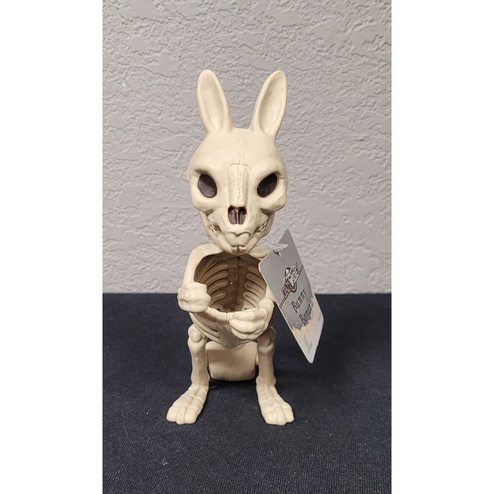 Crazy Bonez Bunny Bonez Rabbit Skeleton 6.5" Halloween Prop Decor Figurine NWT